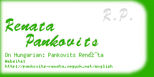 renata pankovits business card